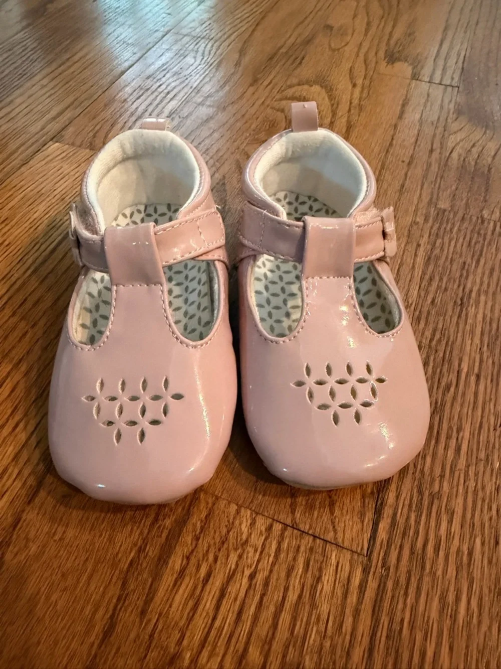 Stride Rite Pink Patent T-Strap Baby Mary Jane Shoes